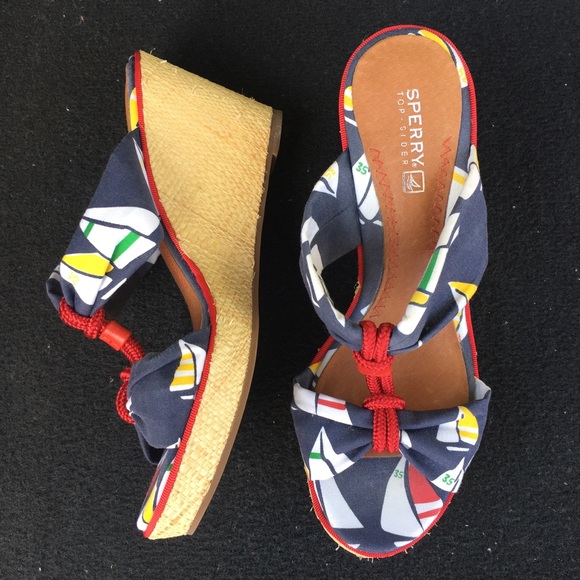 Sperry Shoes - SPERRY l shoreham sailboat wedge platform shoes